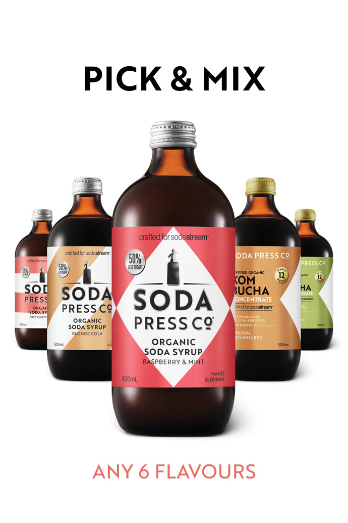Skeptisk Bevidstløs Dempsey Pick & Mix 6 Pack Soda Syrups or Kombucha Concentrates | Soda Press Co